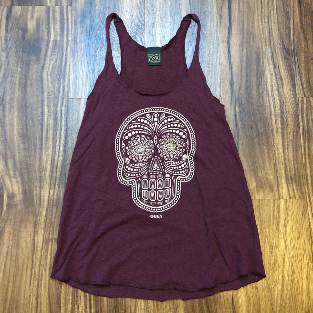 Obey Mauve Skull Tank